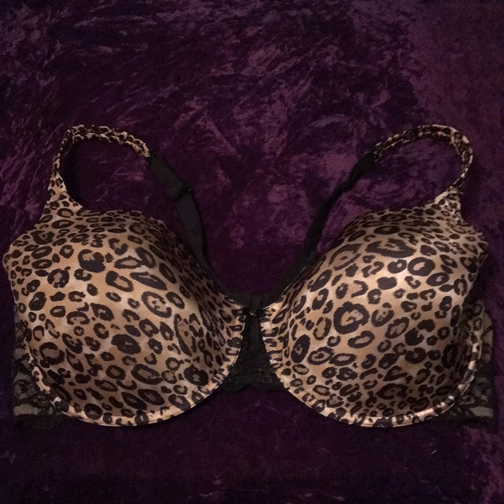 Leopard print underwire 42 F (DDD) bra
